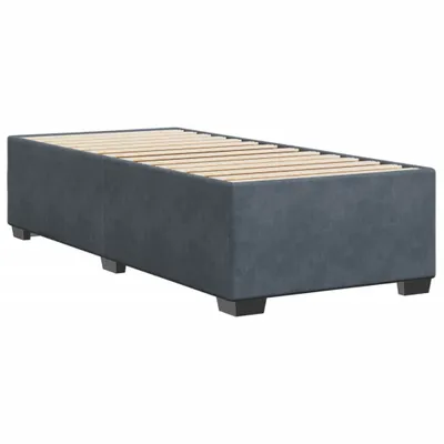 Produktbild von Bettgestell ohne Matratze Dunkelgrau 80x200 cm Samt