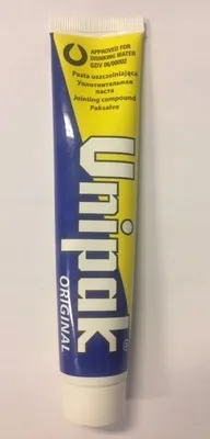 Produktbild von Unipak | Dichtpaste 65 g - Für Wasser und Gas - Absolut dicht - Einfache Anwendung - Lebensmitteltauglich