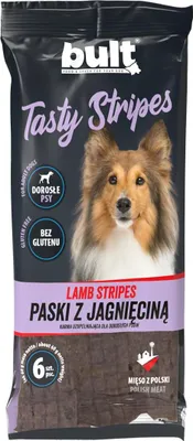 Produktbild von BULT | Hundefutter - Hundesnack - 6x Strips Lammfleisch - 60g Lammstreifen