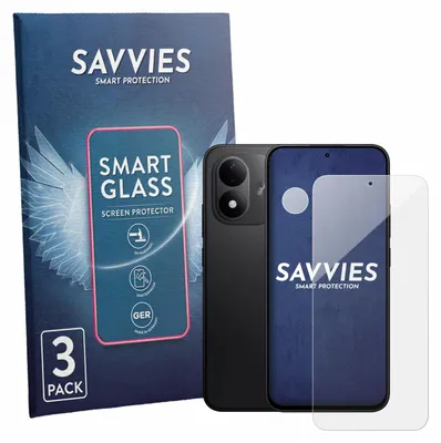 Produktbild von 3x Savvies Schutzglas Folie für Xiaomi Redmi Note 17 5G (Display+Kamera) 9H Panzer Schutzfolie Glas Displayschutz klar transparent