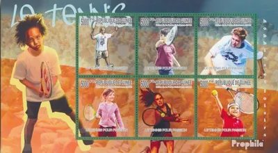 Produktbild von Briefmarken Guinea 2010 Mi 7473-7478 Kleinbogen (kompl. Ausgabe) postfrisch Leidenschaft für Rasentennis