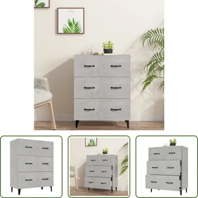 Produktbild von The Living Store Sideboard Betongrau 69,5x34x90 cm Holzwerkstoff