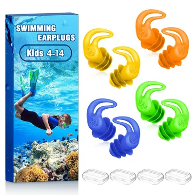 Image de Bouchons d'oreilles étanches pour enfants, 4 paires