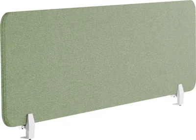 Obrázok produktu pre BELIANI Stolová prepážka zelená PET materiál látkový poťah 160 x 40 cm akustický oddeľovač na pracovný stôl domáca kancelária