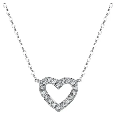 Produktbild von Elanea Herzcollier aus 925 Silber mit Zirkonia – Vergoldet