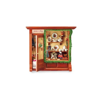 Image de Boutique de Noël miniature en porcelaine avec des motifs de Noël