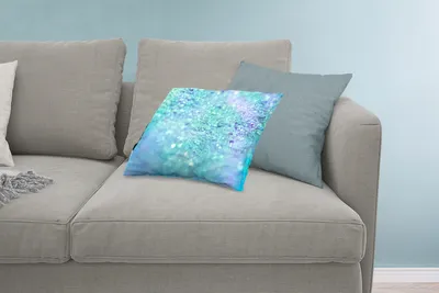 Produktbild von MuchoWow® Zierkissen Sofakissen Wohnzimmer Dekokissen 60x40 cm Blau - Hell - Abstrakt - Kopfkissen - Polster mit Foto