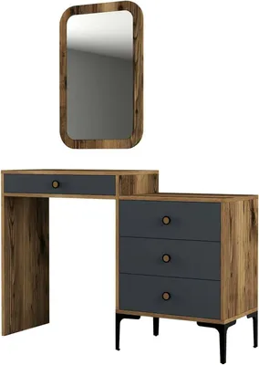 Produktbild von Konsolentisch Nova, Tisch, Eingangskonsole, Regal, 124x40 h85 cm, Walnuss und Anthrazit