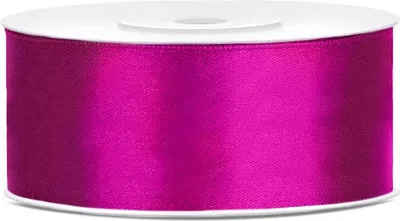 Produktbild von Satinband FUCHSIA Pink 25mm 25m