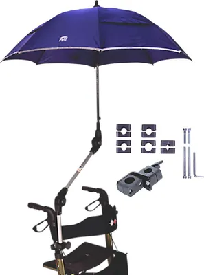 Produktbild von ROLLATORSCHIRM.99.BR  Universell blau, schwarz, silberAluminium, Fiberglas, Kunststoff