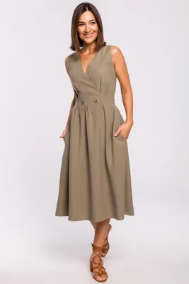 Immagine prodotto di Stylove Abito midi donna Moloyde S224 kaki M