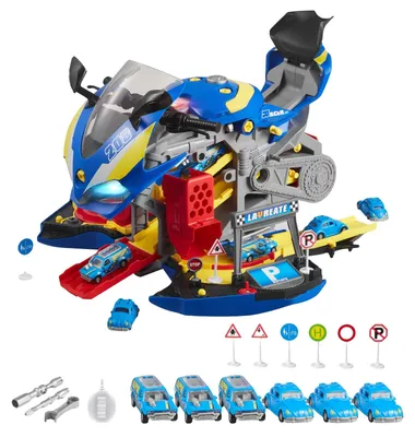 Obrázok produktu pre Hračka VEVOR motorka, 25 dielov, hračka mechanika motorky s odnímateľnými časťami, svetlami a zvukmi, simulácia jazdy a pretekárskej dráhy, pre deti od 3 rokov, modrá