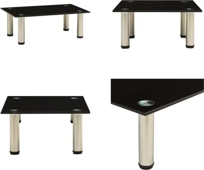 Obrázok produktu pre vidaXL TV stolík 40x35x17 cm čierne tvrdené sklo - TV stolík - TV stolík - TV stolíky