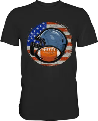 Produktbild von American Football USA Helm T-Shirt – Black / M