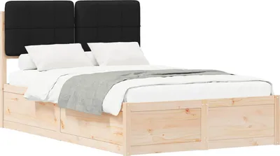 Obrázok produktu pre Rám postele s čalúneným čelom Čierna 120 x 190 cm