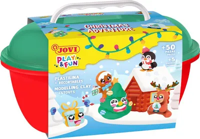 Immagine prodotto di JOVI 77-2205 JOVI Modelliermasse Play & Fun Plastilina Christmas mehrfarbig