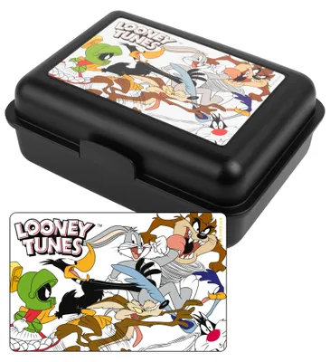 Produktbild von Looney Tunes Brotdose - Familiy - Lunchbox Butterbrotdose mit Trennwand Schwarz