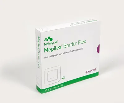 Immagine prodotto di Medicazione In Schiuma Di Poliuretano Mepilex Border Flex 10X10 Cm 5 Pezzi