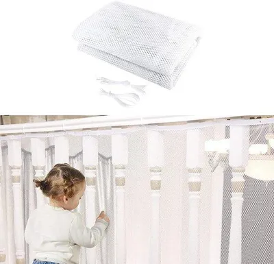 Immagine prodotto di Rete di sicurezza per bambini e animali domestici - 2 m x 79 cm - Bianca