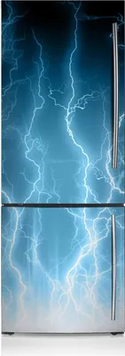 Produktbild von Magnete Küche Kühlschrank Kühlschrankmagnete 60x205 cm - Blauer Blitz.