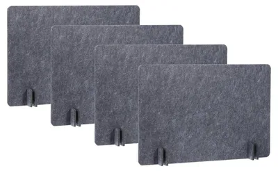Produktbild von Omgoods – Set aus 4 akustischen Schreibtischabtrennungen mit Standfuß