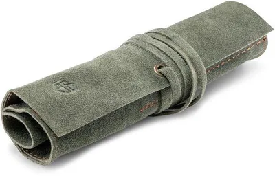 Immagine prodotto di Astuccio in pelle per penne e pennelli, verde oliva