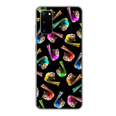 Produktbild von MuchoWow® Handyhülle Schutzhülle Hülle für Samsung Galaxy S20 Das Mädchen mit dem Perlenohrring - Regenbogen - Schnittmuster Silikon Softcase Handy Hülle - Bild
