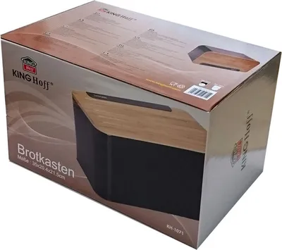 Obrázok produktu pre Kinghoff Oceľový Chlebník S Doskou Na Krájanie Kh-1071