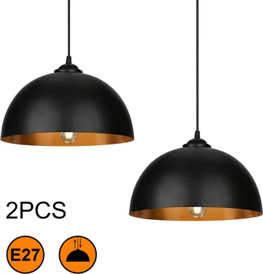 Produktbild von SWANEW 2x Pendelleuchte Lampenschirm Küche Hängelampe Design Hänge-Leuchte hängende