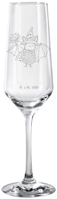 Produktbild von Mr. & Mrs. Panda Glas Fledermaus Zauberer - Transparent - Geschenk, Sektglas, dekorglas, Lustige Sprüche, Trinkglas, Fledermäuse, Champagnerglas, Proseccoglas, Magier