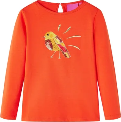 Productafbeelding van Kindershirt met lange mouwen 104 donkeroranje