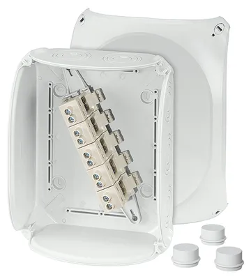 Produktbild von Hensel Kabelabzweigkasten DK 2525 G 6-25qmm 3ph, 35qmm 1ph, 5pol. Klemme