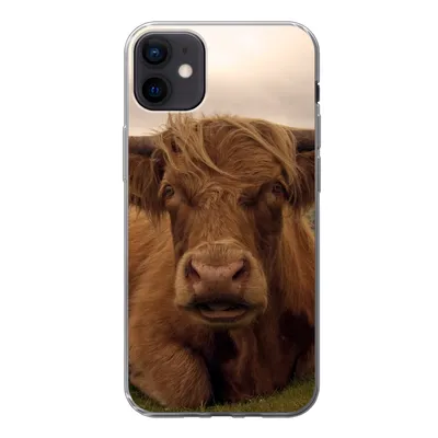 Produktbild von MuchoWow® Handyhülle Schutzhülle Hülle für iPhone 12 mini Schottischer Highlander - Tiere - Berg Silikon Softcase Handy Hülle - Bild