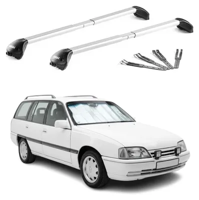 Image de Barres de toit pour Opel Omega B Break 1994-2003 Alu Gris Argenté 2 pièces ABE, Image générée par une IA
