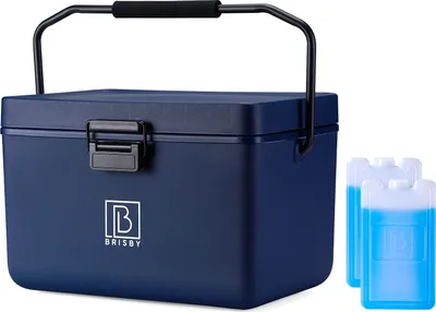 Produktbild von Brisby Cool Box - Kühlbox - 12L - Blau - Inkl. ergonomischem Tragegriff - Trennwände - Schneidbretter - Bis zu 40 Stunden Isolierung - Inkl. 2 200ml Kühlelemente