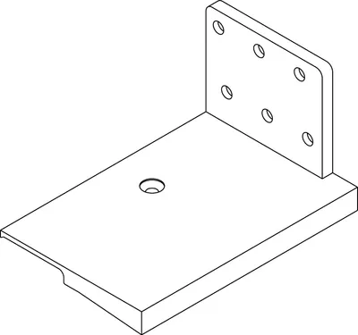 Produktbild von Universal-Schwellenhalter EIFEL T, größer/gleich 70 mm, Kunststoff schwarz, 1 Paar