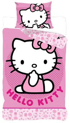 Produktbild von Hello Kitty Mädchen Kinder Mikrofaser Bettwäsche 2tlg. Set
