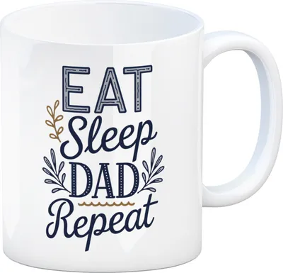 Produktbild von Eat Sleep Dad repeat Kaffeebecher für Papas