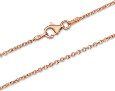 Produktbild von Ankerkette, rosé vergoldet 925 Silber 1,2mm breit Länge wählbar + Etui