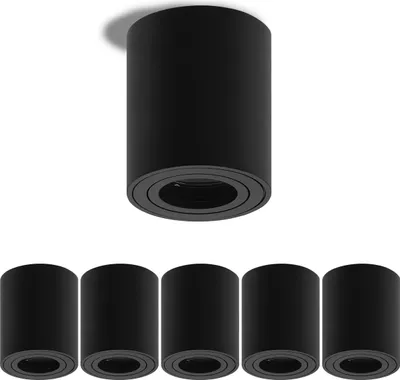 Produktbild von Oktaplex 6 Stück Aufbauspotrahmen GU10 / LED-Module schwarz Deckenstrahler