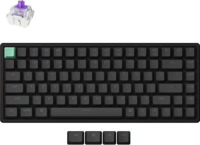Obrázok produktu pre Klávesnica Keychron K2 HE Wireless RGB Nebula s magnetickým spínačom (čierna) [K2H-J1].