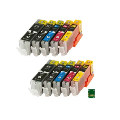 Produktbild von Tisanto Kompatibel zu 10er Set Canon CLI-571 XL, PGI-570 XL Druckerpatronen Tinte