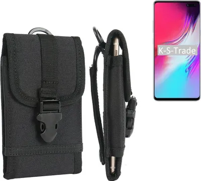 Produktbild von K-S-Trade Holster Handy Hülle kompatibel mit Samsung Galaxy S10 Holster Handytasche Gürtel Tasche Schutz Hülle Robust Outdoor schwarz