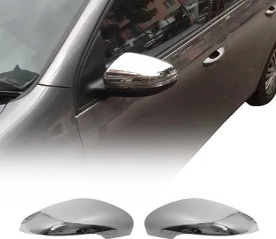 Image de Coques de Rétroviseurs pour VW Touran 1 T3 2010-2015 en Acier Chromé Argent