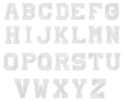 Stickbuchstaben-Set, 78 Teile, A-Z, aufbügelbar, für Kleidung
