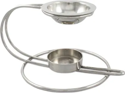 Produktbild von Rauchgefäß mit Sieb Messing Vernickelt Teelicht Weihrauchbrenner Handarbeit 2193