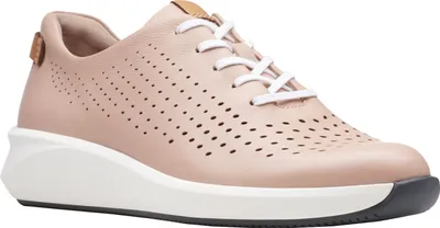 Image de Clarks - Baskets pour femmes Un Rio Tie, cuir CK107 (41 EU) (Pink)