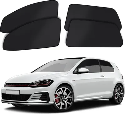 Produktbild von Sonnenschutz Auto für VW Golf 7 2013-2021 - Autogardine mit magnetischer Befestigung für Autoscheibenverdunkelung - Datenschutz - Schwarze Autoscheibe - Set von 4 Stück