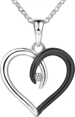 Produktbild von ME-28752 Halskette Silber/Schwarz für Damen KP28752