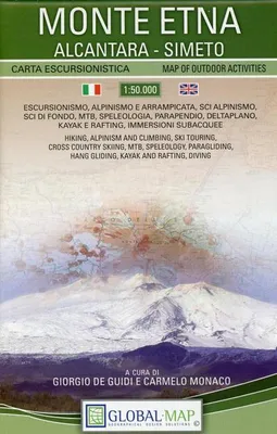 Zdjęcie produktu dla Mapa turystyczna w skali 1:50 000, przedstawiająca wulkan Etna